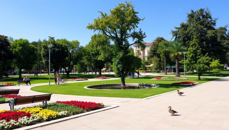 Gradski park - mesta za odmor u Vršcu